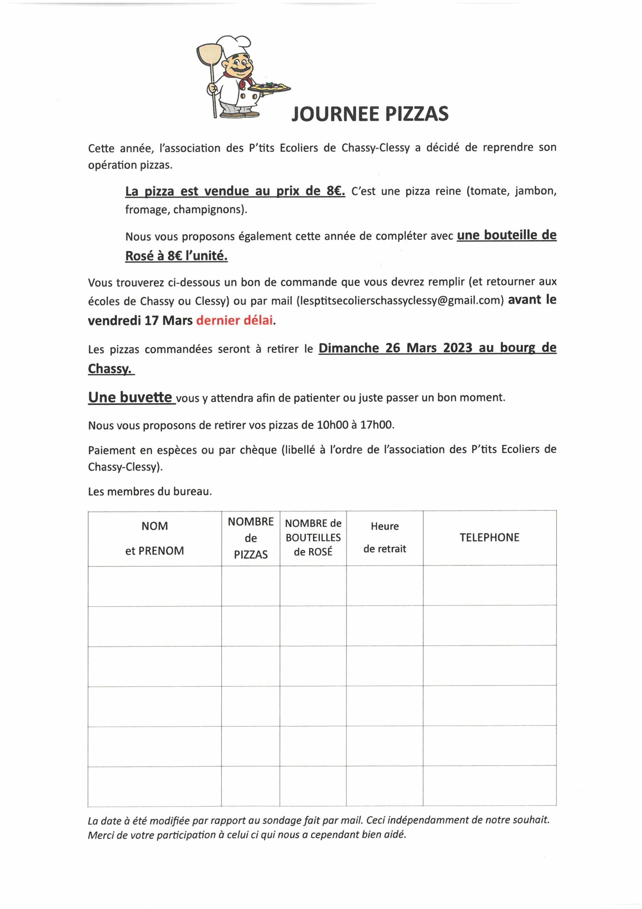 Journée Pizza Chassy 